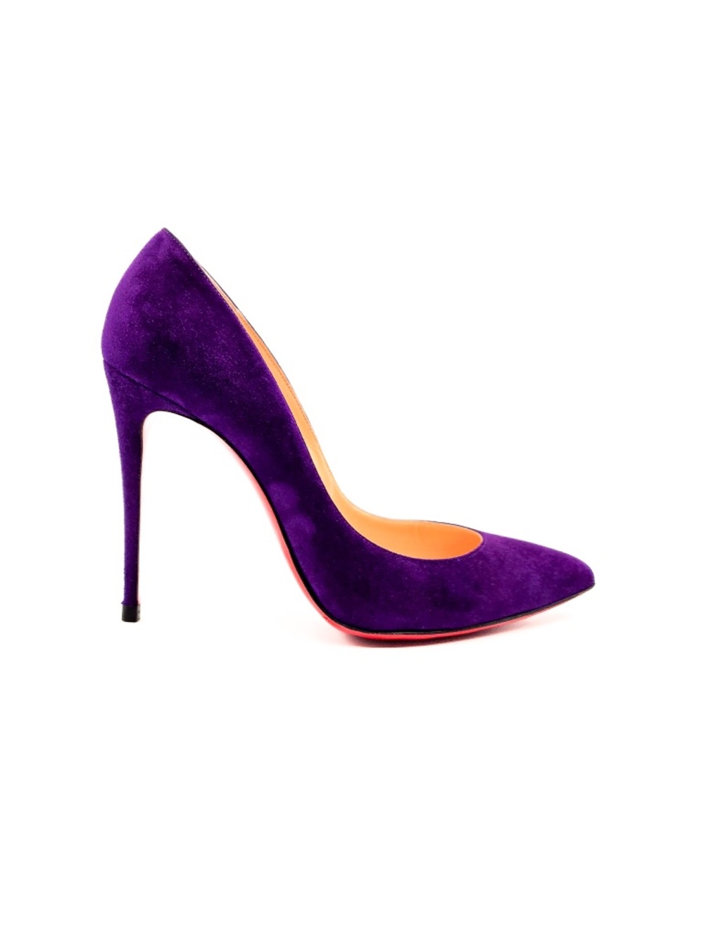 Christian Louboutin Suede Pointed-Toe Purple Pumps Heels EU 37